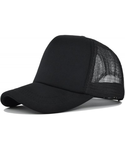 Mens and Womens Sponge Color Matching Simple Casual Peaked Cap Travel Holiday Sports Baseball Cap Visor Girl Black $7.79 Visors