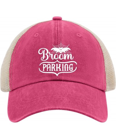 Broom Parking with a bat hat Camp hat Running hat Men Gifts for Daughter Summer Cap Rose Red02 $11.33 Sun Hats