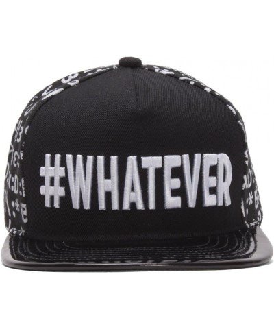 Whatever Emoticon Polished Bill Snapback Black $9.07 Baseball Caps