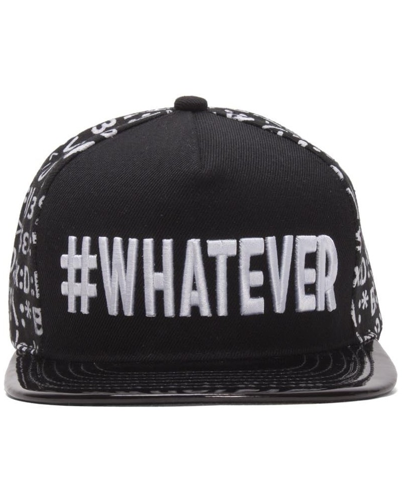 Whatever Emoticon Polished Bill Snapback Black $9.07 Baseball Caps