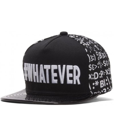 Whatever Emoticon Polished Bill Snapback Black $9.07 Baseball Caps