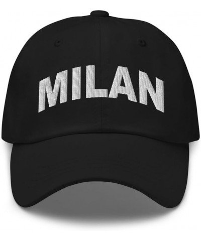 Milan Michigan Hat Milan MI Cap Embroidered Dad Hat Adjustable Strap Closure Unisex Black $17.60 Baseball Caps