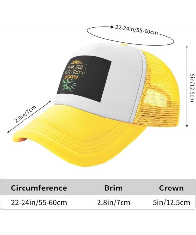 Plays Well with Others Upside Down Pineapple Swinger Mesh Cap Baseball Cap Sun Dad Trucker Hat Yellow $12.97 Baseball Caps