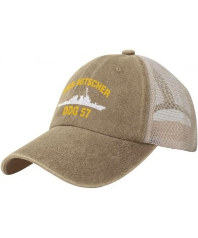 USS Mitscher DDG 57 Flag Baseball Caps-Denim Hats Cowboy Knit hat Fisherman's hat Natural $14.73 Baseball Caps