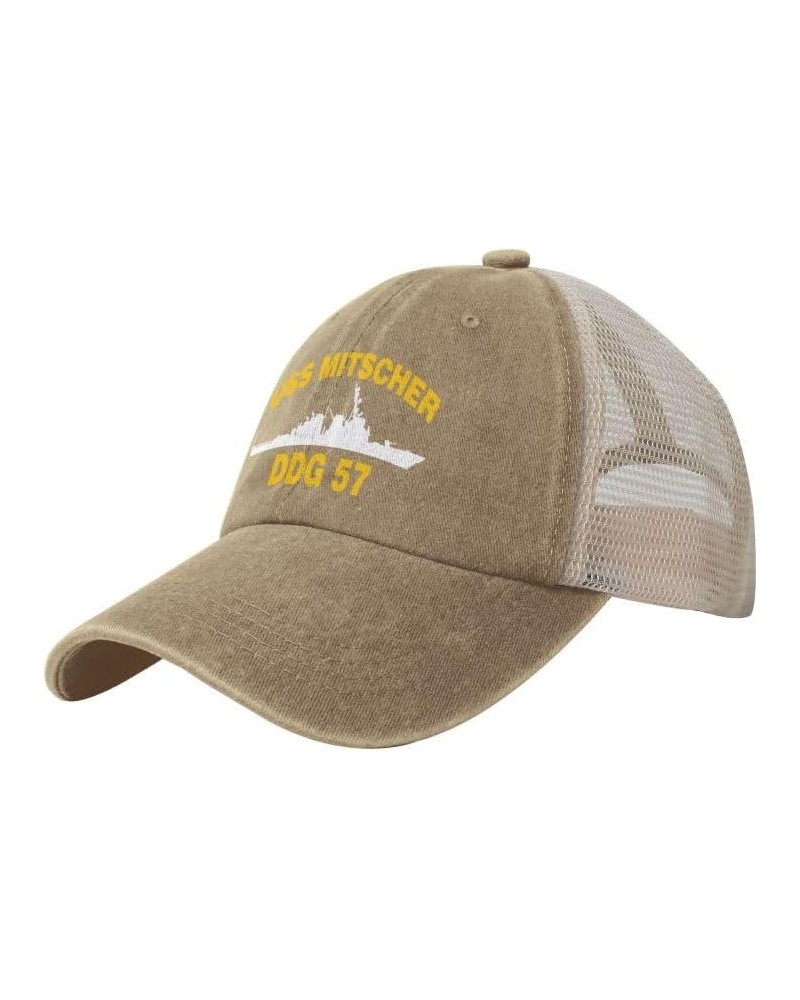 USS Mitscher DDG 57 Flag Baseball Caps-Denim Hats Cowboy Knit hat Fisherman's hat Natural $14.73 Baseball Caps