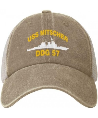 USS Mitscher DDG 57 Flag Baseball Caps-Denim Hats Cowboy Knit hat Fisherman's hat Natural $14.73 Baseball Caps