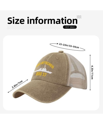 USS Mitscher DDG 57 Flag Baseball Caps-Denim Hats Cowboy Knit hat Fisherman's hat Natural $14.73 Baseball Caps