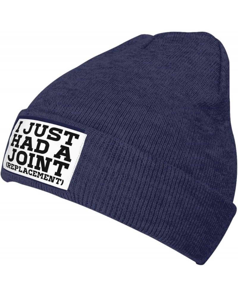 I Just Had a Joint Replacement Beanie Men Women Warm Knit Hat Funny Fashion Winter Cap Navy Blue $9.01 Skullies & Beanies