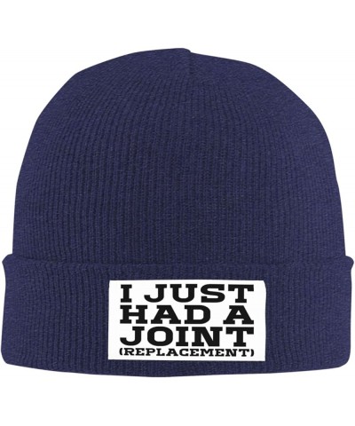 I Just Had a Joint Replacement Beanie Men Women Warm Knit Hat Funny Fashion Winter Cap Navy Blue $9.01 Skullies & Beanies