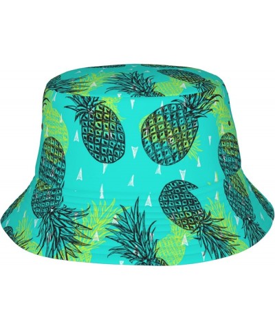 Unisex Pineapple Bucket Hat Beach Sun Hat Aesthetic Fishing Hat for Men Women Teens Sun Hats Pattern (2) $10.57 Sun Hats