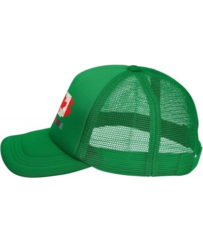 Trucker Hat Mesh Baseball Cap Adjustable Dad Hat Unisex Black Green $9.18 Baseball Caps