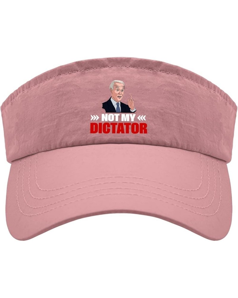 Trump Visor Hats for Women not My dictatorr Hats, Visor Hats for Adult Running Hat with Designs Uv Protection Caps Pink $11.2...