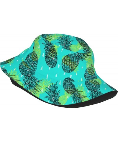 Unisex Pineapple Bucket Hat Beach Sun Hat Aesthetic Fishing Hat for Men Women Teens Sun Hats Pattern (2) $10.57 Sun Hats