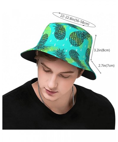 Unisex Pineapple Bucket Hat Beach Sun Hat Aesthetic Fishing Hat for Men Women Teens Sun Hats Pattern (2) $10.57 Sun Hats