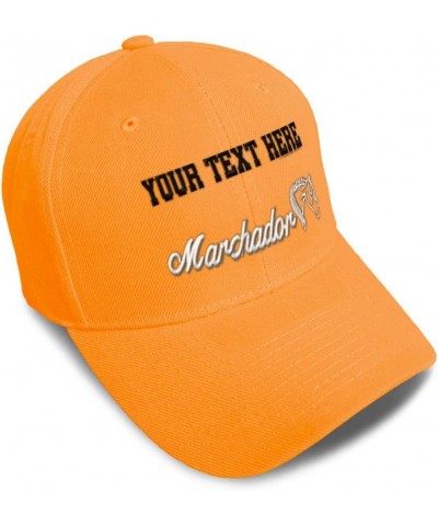 Baseball Cap Marchador Horses Pony Acrylic Equestrian Dad Hats for Men and Women Orange Personalized Text Here $15.92 Basebal...