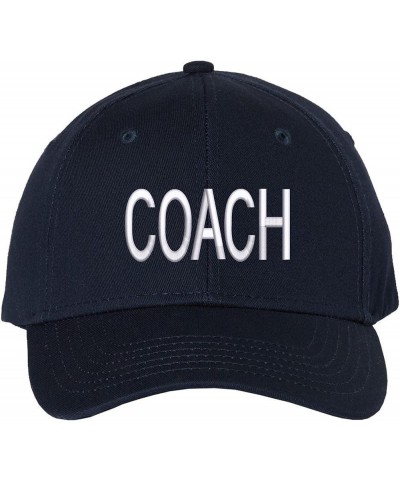 Coach Baseball Hat | Large Embroidered Coaches Uniform Head or Assistant Coach Sports Team Cap for Men & Women Navy Blue With...