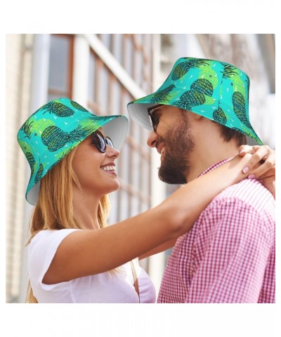 Unisex Pineapple Bucket Hat Beach Sun Hat Aesthetic Fishing Hat for Men Women Teens Sun Hats Pattern (2) $10.57 Sun Hats