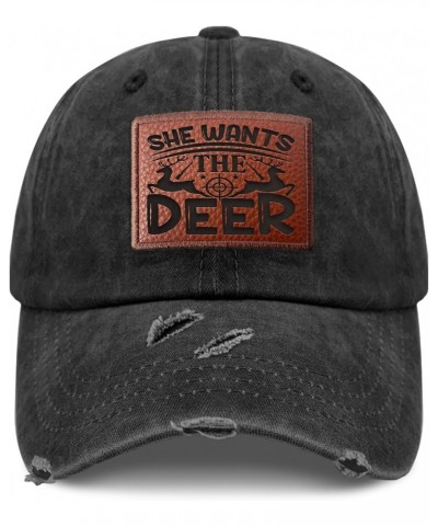 She Wants The Deer Baseball Hat Retro Hiking Caps Gifts for Mom Who Like Engraved,Beach Hats Suitable for Beach Accessories f...