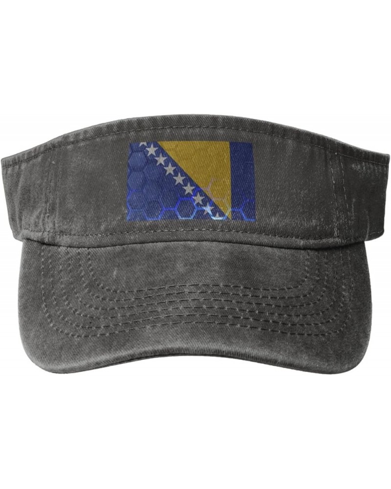 Flag of Bosnia and Herzegovina Sun Visor Hats for Women Men Sun Hat Vintage Golf Hat Adjustable Baseball Cap Deep Heather $12...