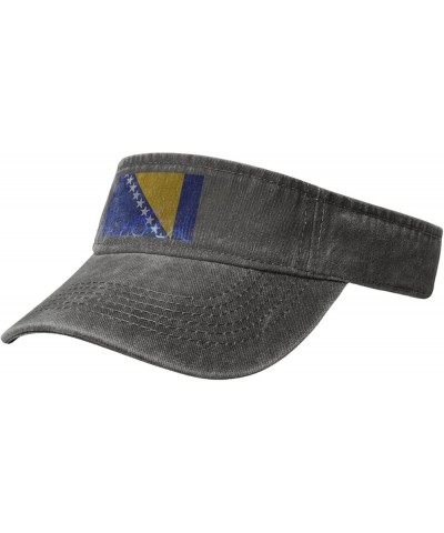 Flag of Bosnia and Herzegovina Sun Visor Hats for Women Men Sun Hat Vintage Golf Hat Adjustable Baseball Cap Deep Heather $12...