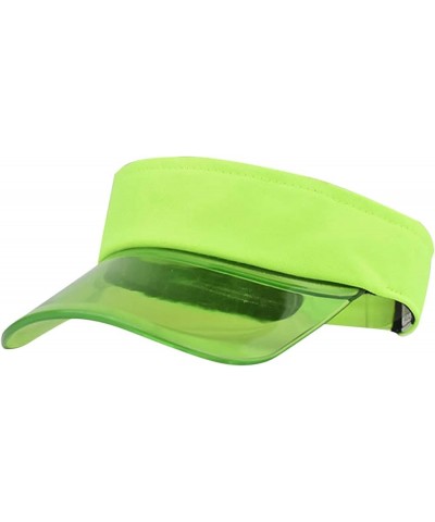 Color Solid Sun Protection Baseball Fashion Women Visor Transparent Cap Baseball Caps Good Guy Hat Light Green-1 $10.90 Baseb...