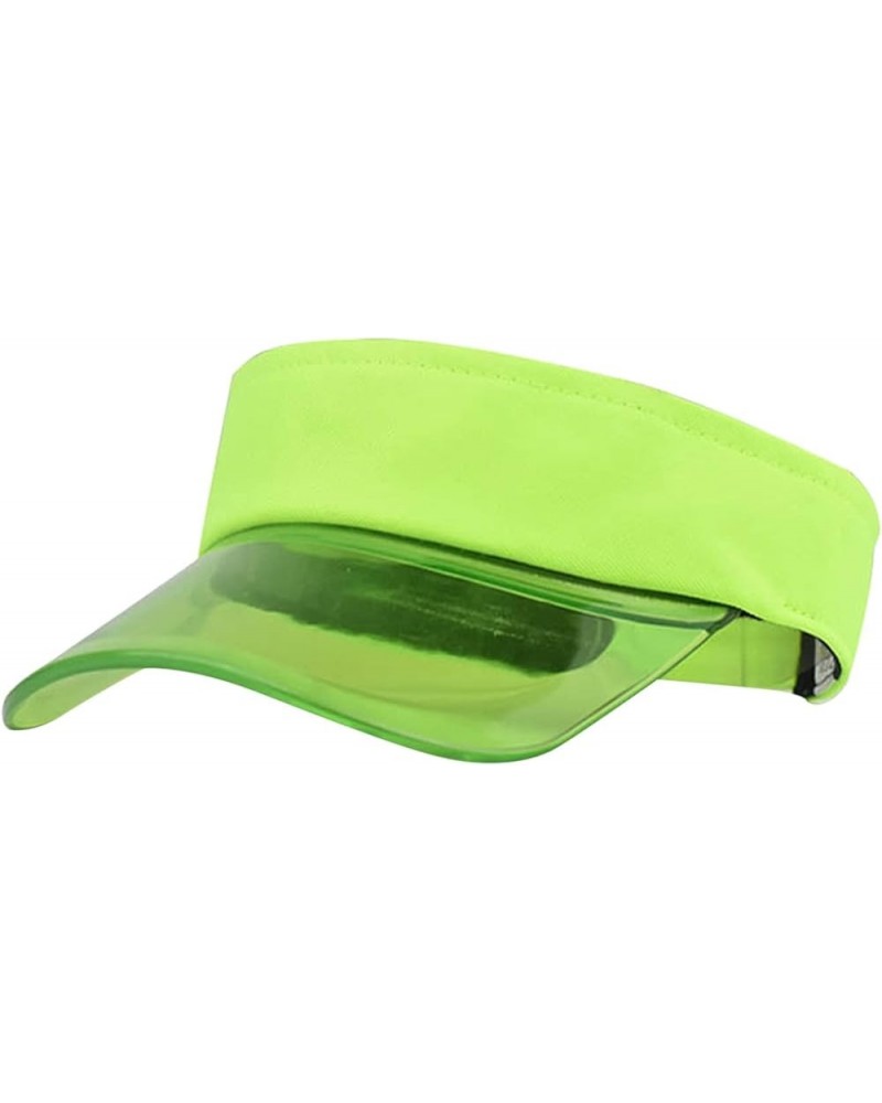 Color Solid Sun Protection Baseball Fashion Women Visor Transparent Cap Baseball Caps Good Guy Hat Light Green-1 $10.90 Baseb...