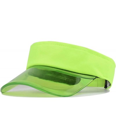 Color Solid Sun Protection Baseball Fashion Women Visor Transparent Cap Baseball Caps Good Guy Hat Light Green-1 $10.90 Baseb...