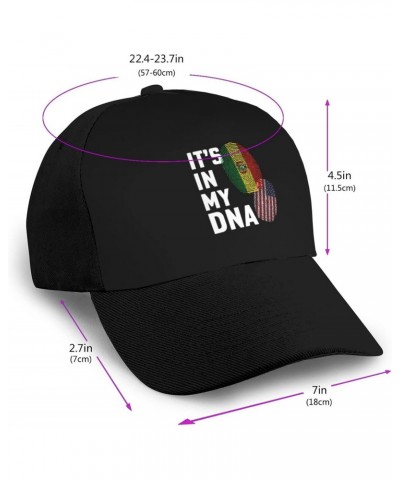 Adjustable Bandera De Bolivia Estado It's in My DNA Baseball Cap for Men Women Baseball Hat Outdoor Casual Breathable Caps Tr...