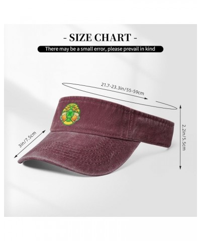 St. Patrick's Day Two Beers Toast Sun Hat Sun Visor Hats for Women Men Baseball Cap Golf Hats Red $9.94 Visors