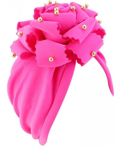 Women Turban Flower Caps Elastic Flower $7.80 Skullies & Beanies