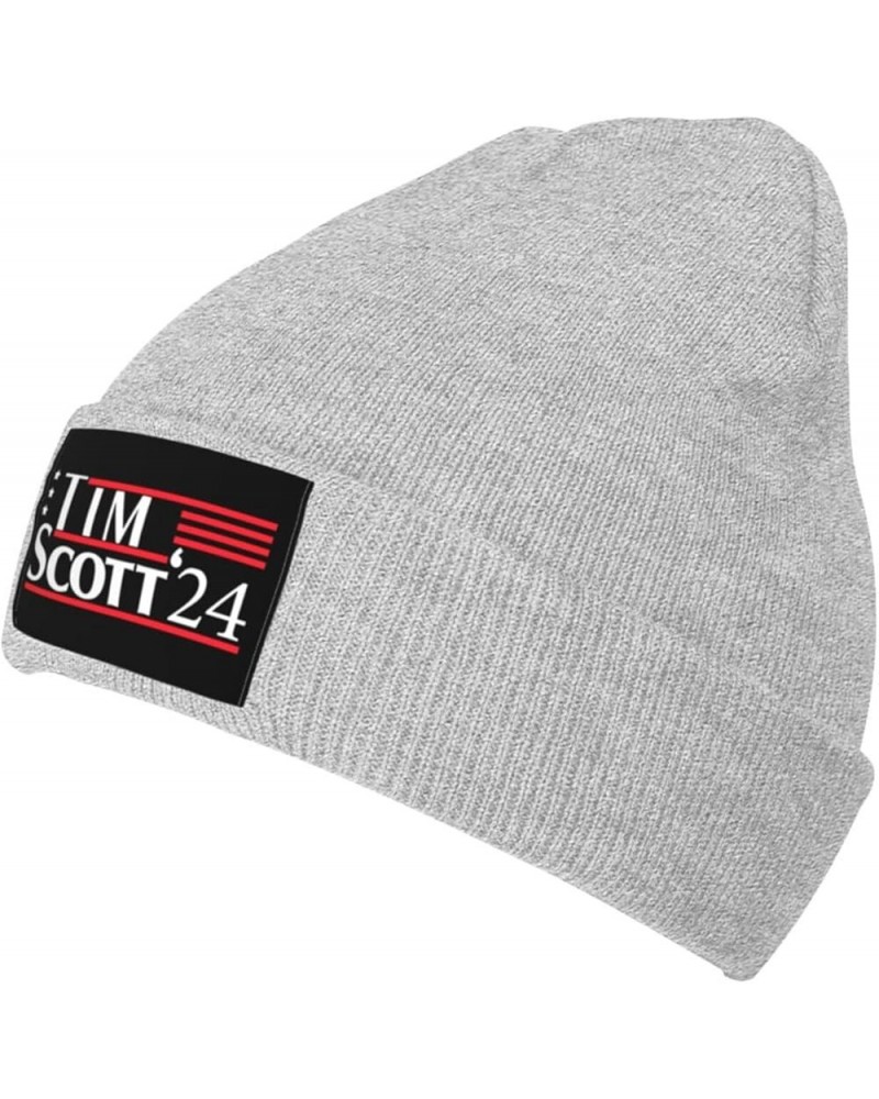 Tim Scott 2024 for President Beanie Hat Men Skull Cap Women Knitted Hat Slouchy Stocking Hat Knit Stretchy Cap Black Gray $10...