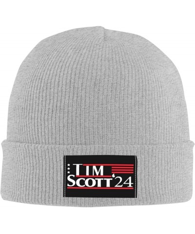 Tim Scott 2024 for President Beanie Hat Men Skull Cap Women Knitted Hat Slouchy Stocking Hat Knit Stretchy Cap Black Gray $10...