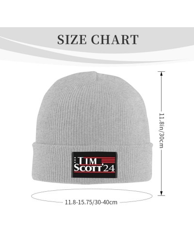 Tim Scott 2024 for President Beanie Hat Men Skull Cap Women Knitted Hat Slouchy Stocking Hat Knit Stretchy Cap Black Gray $10...