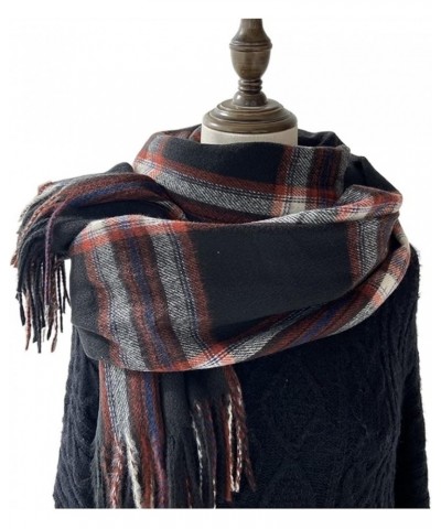 Autumn and Winter Woman Scarf Faux Cashmere Plaid Scarf Retro Fashion Warm Scarf (Color : 5, Size : 70 * 200cm) 70*200cm 3 $1...