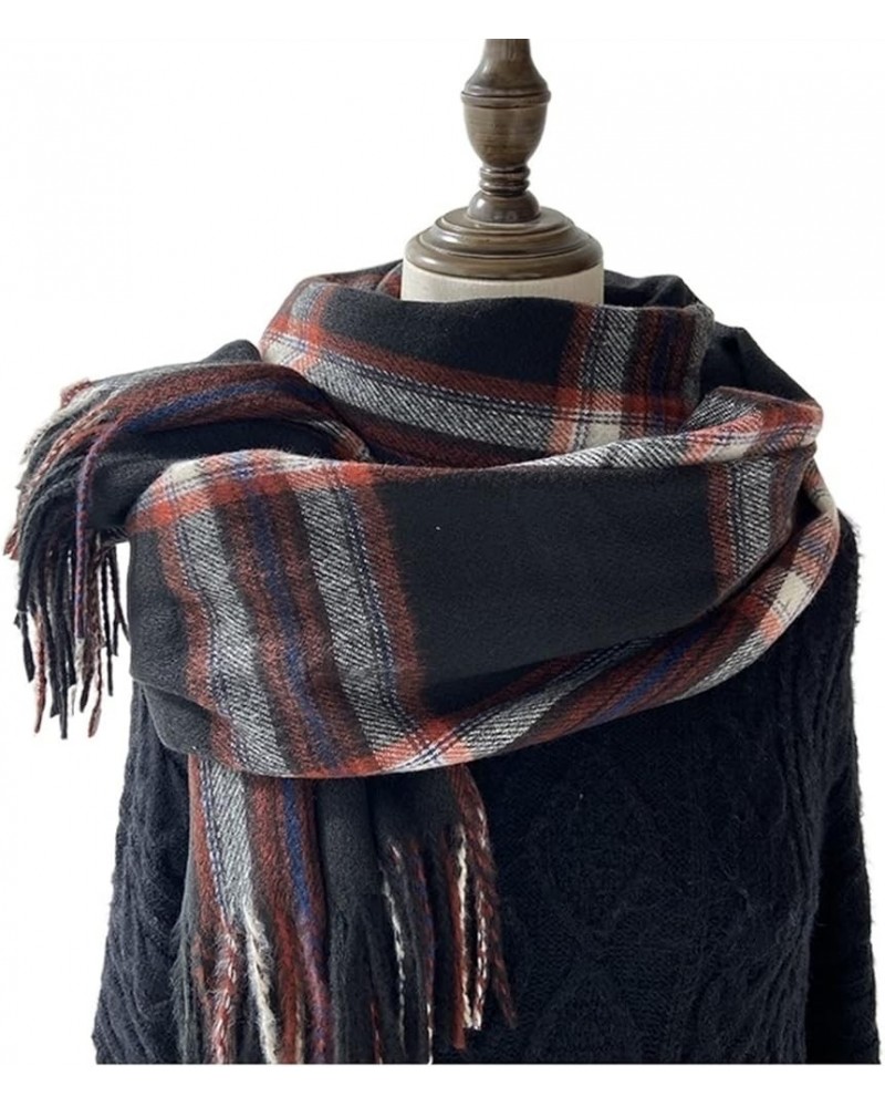 Autumn and Winter Woman Scarf Faux Cashmere Plaid Scarf Retro Fashion Warm Scarf (Color : 5, Size : 70 * 200cm) 70*200cm 3 $1...