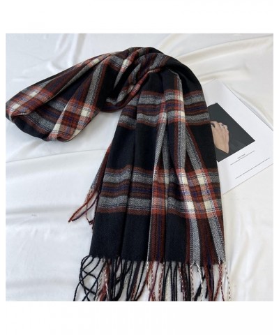 Autumn and Winter Woman Scarf Faux Cashmere Plaid Scarf Retro Fashion Warm Scarf (Color : 5, Size : 70 * 200cm) 70*200cm 3 $1...