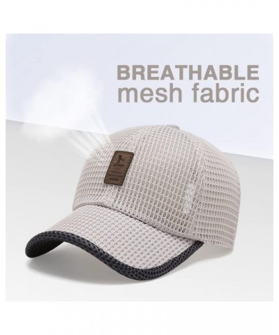 Summer Outdoor Casual Baseball Cap, 2023 New Summer Mesh Breathable Baseball Cap Mesh Hat Blue $10.43 Baseball Caps