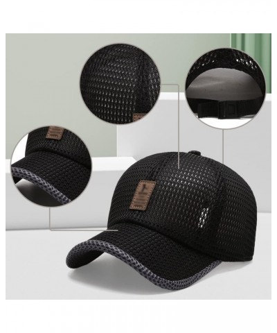 Summer Outdoor Casual Baseball Cap, 2023 New Summer Mesh Breathable Baseball Cap Mesh Hat Blue $10.43 Baseball Caps