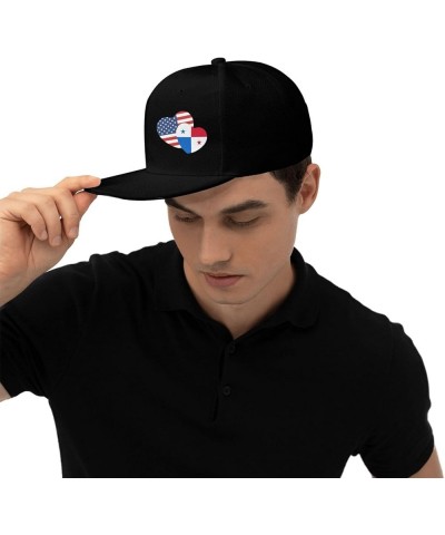 Snapback Baseball Cap Panama Flag Love Heart Classic Black $9.02 Baseball Caps