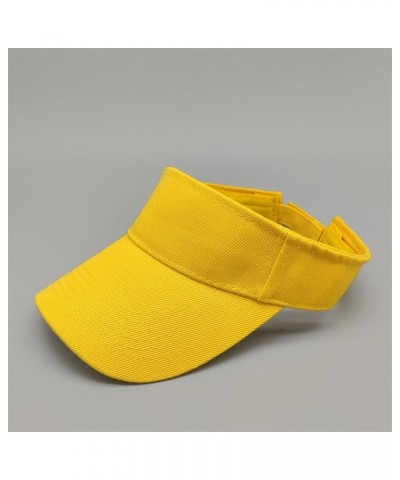 Women Sports Sun Visor Hats,Empty Top Baseball Sun Cap,Womens Sunhats,Sun Hats for Young Girls Women Beach Yellow $5.59 Baseb...