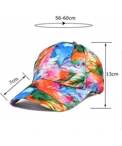 Men and Women Casual Summer Printed Adjustable Outdoor Sunshade Visors Baseball Hat Gardening Visor 1-blue $9.73 Visors