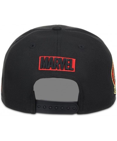 60th Anniversary Avengers Adjustable Snapback Flat Bill Baseball Cap Black/Ironman $22.39 Baseball Caps