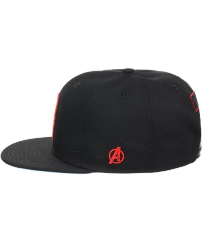 60th Anniversary Avengers Adjustable Snapback Flat Bill Baseball Cap Black/Ironman $22.39 Baseball Caps