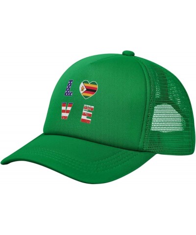 Trucker Hat Mesh Baseball Cap Adjustable Dad Hat Unisex Green $8.56 Baseball Caps