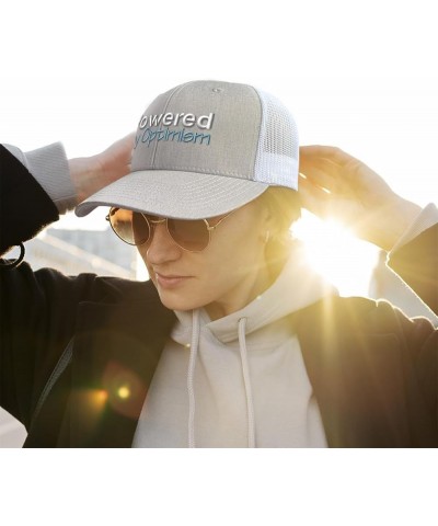 Trucker Hat Baseball Cap Powered by Optimism Style B Cotton Dad Hats for Men & Women Heather Tan White $14.29 Baseball Caps