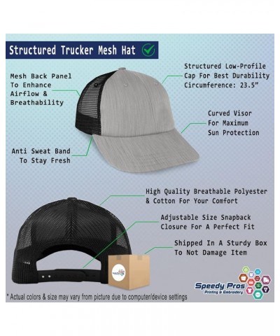 Custom Custom Trucker Hat Baseball Cap Assembler Equipment Cotton Maintenance Dad Hats for Men & Women Heather Gray Black Des...