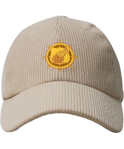 USA - Transportation Corps Branch Insignia Corduroy Baseball Caps for Women Men Adjustable Dad Hat Beige $13.91 Baseball Caps