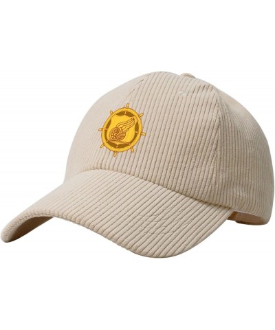 USA - Transportation Corps Branch Insignia Corduroy Baseball Caps for Women Men Adjustable Dad Hat Beige $13.91 Baseball Caps