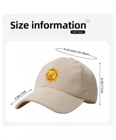 USA - Transportation Corps Branch Insignia Corduroy Baseball Caps for Women Men Adjustable Dad Hat Beige $13.91 Baseball Caps