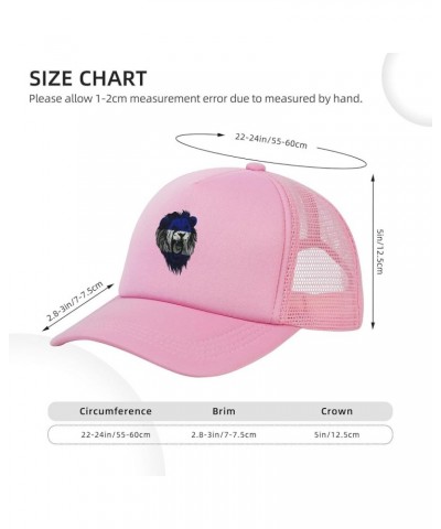 Trucker Hat Mesh Baseball Cap Adjustable Dad Hat Unisex Pink $11.06 Baseball Caps